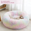 Luxury Calming Donut Pet Bed – Washable Plush Faux Fur