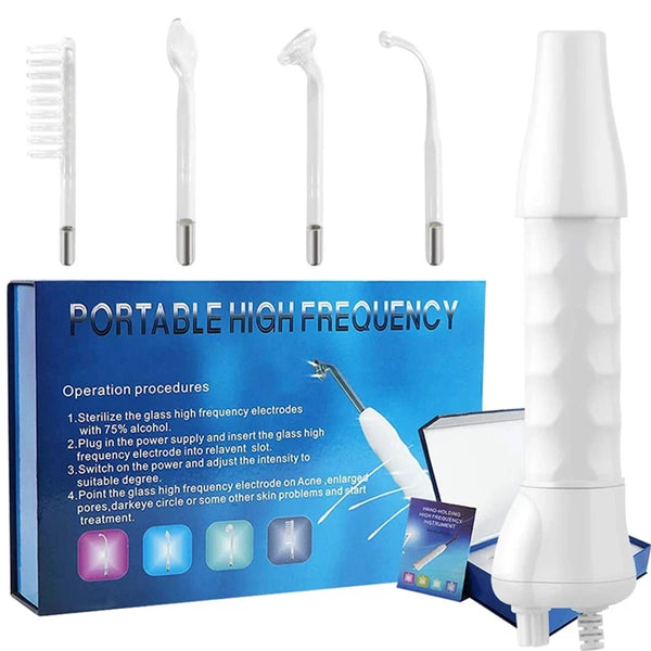 High-Frequency Glass Electrode Facial Therapy Wand