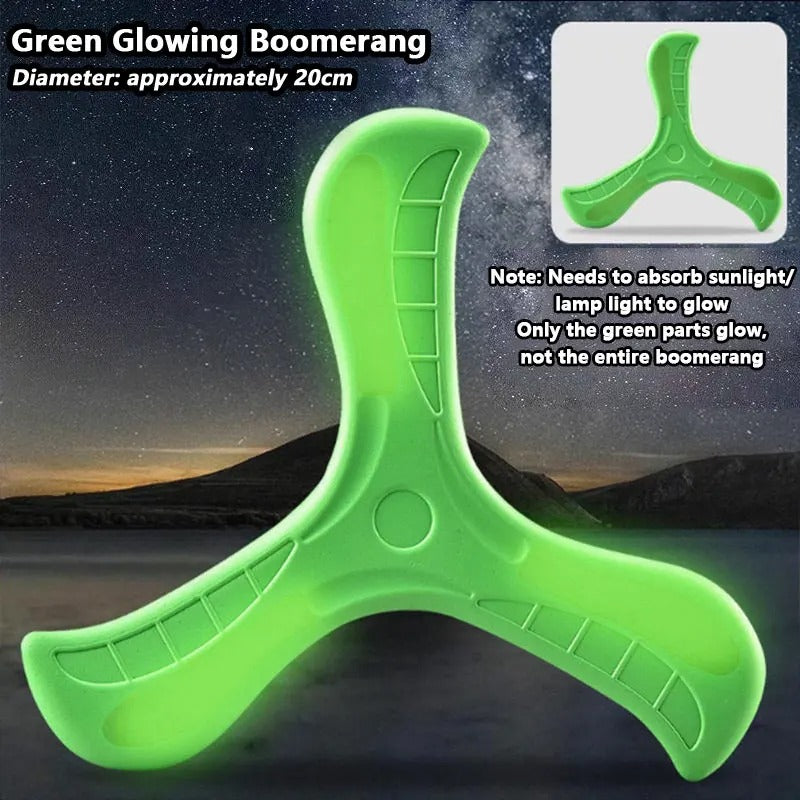 Boomerang Soft Three-leaf Cross with Night Light Outdoor Toy Flying Disc Adult-kids Interactive Sports Toy Puzzle Gift for Kids