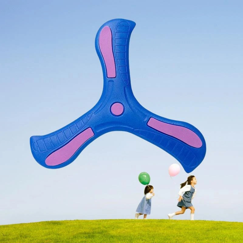 Boomerang Soft Three-leaf Cross with Night Light Outdoor Toy Flying Disc Adult-kids Interactive Sports Toy Puzzle Gift for Kids