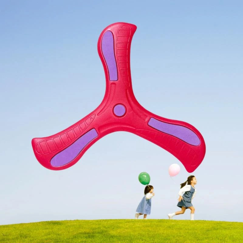Boomerang Soft Three-leaf Cross with Night Light Outdoor Toy Flying Disc Adult-kids Interactive Sports Toy Puzzle Gift for Kids