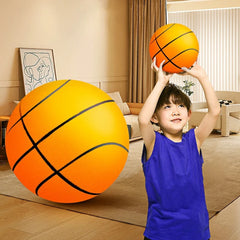 Mute Silent Basketball Diameter 18/21/24 CM Indoor Silent Skip Ball Squeezable Slient Child Sports Toy Game Bounce Basketballs - Thumbnail 1
