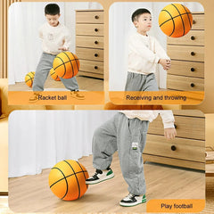 Mute Silent Basketball Diameter 18/21/24 CM Indoor Silent Skip Ball Squeezable Slient Child Sports Toy Game Bounce Basketballs - Thumbnail 5