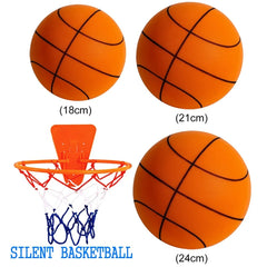 Mute Silent Basketball Diameter 18/21/24 CM Indoor Silent Skip Ball Squeezable Slient Child Sports Toy Game Bounce Basketballs - Thumbnail 8