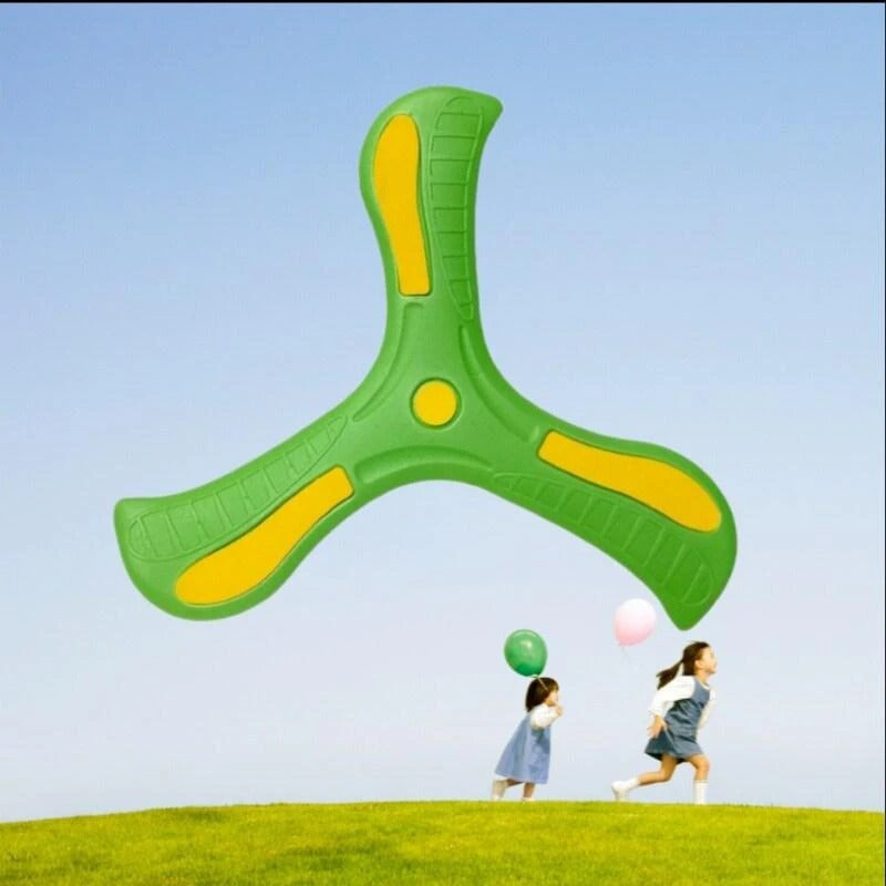 Boomerang Soft Three-leaf Cross with Night Light Outdoor Toy Flying Disc Adult-kids Interactive Sports Toy Puzzle Gift for Kids