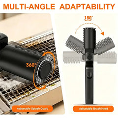 Electric 3-Speed BBQ Grill Cleaning Brush (180° Head) - Thumbnail 5