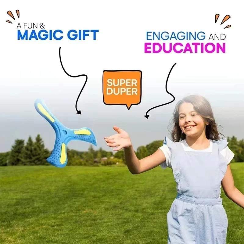 Boomerang Soft Three-leaf Cross with Night Light Outdoor Toy Flying Disc Adult-kids Interactive Sports Toy Puzzle Gift for Kids