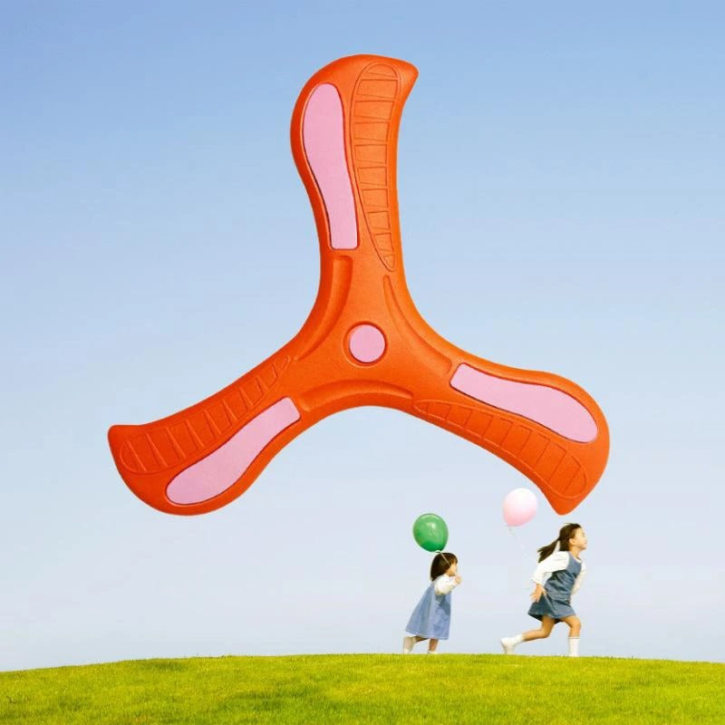 Boomerang Soft Three-leaf Cross with Night Light Outdoor Toy Flying Disc Adult-kids Interactive Sports Toy Puzzle Gift for Kids